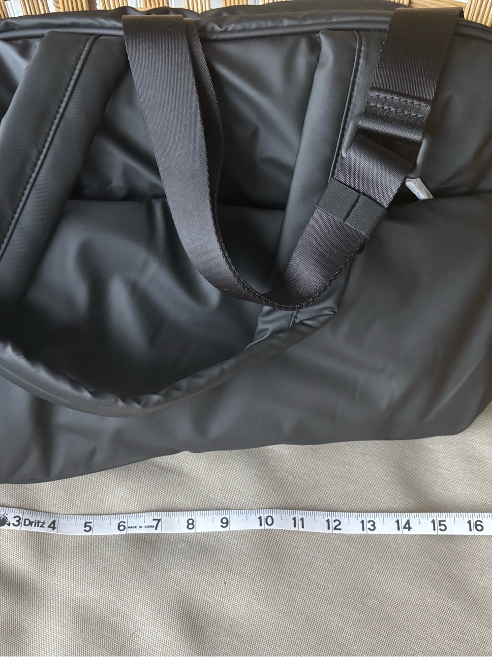 Black Quince Carry-on Duffle Tote Bag - Modern Everyday Travel Bag - Picture 8 of 8